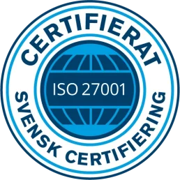 ISO 27001 informationssäkerhets logga